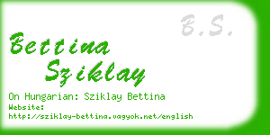 bettina sziklay business card